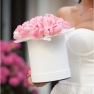Шляпная коробка с розовым тюльпанам